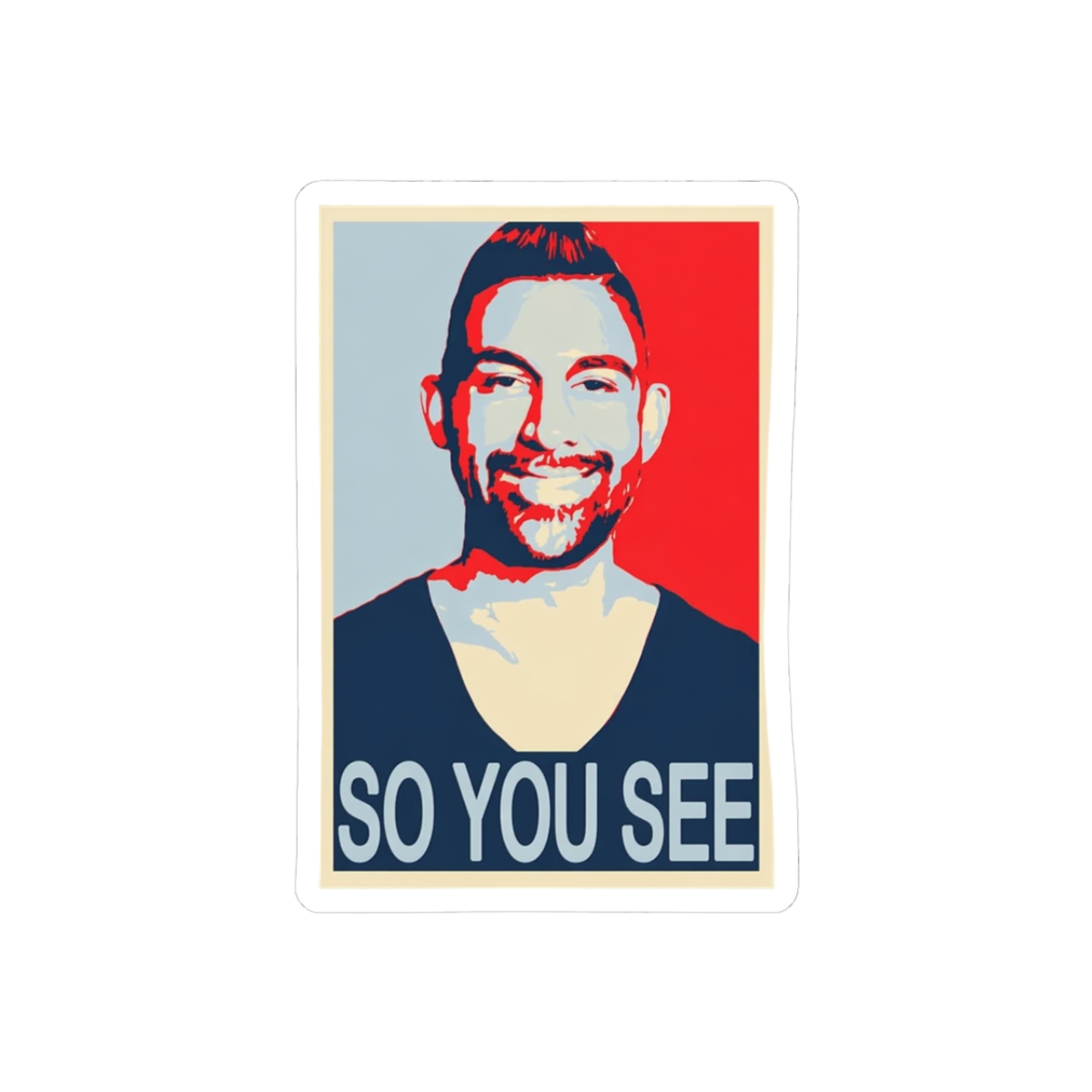 Bold Patriotic 'So You See' Face Vinyl Sticker